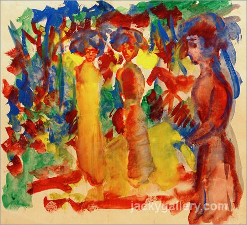 Strolling Women, August Macke painting
